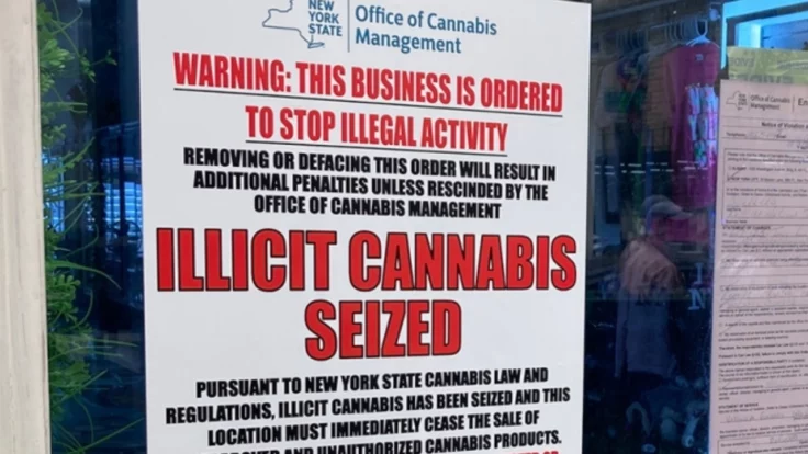 Sept magasins de marijuana sans licence fermés à New York